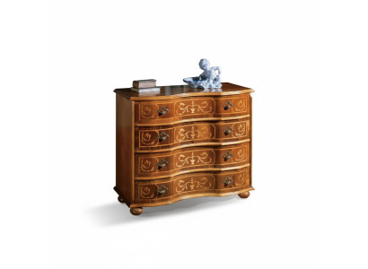 Klassischer Brauner Holz Schrank Schubladen Kommode Wohnzimmer Design