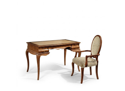 Elegantes Schreibtischset brauner Stuhl Möbel in hoher Qualität