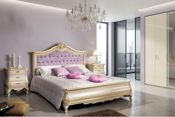Bettdesign Luxuriöses Chesterfield Doppelbett für Schlafzimmer Holzmöbel Bett