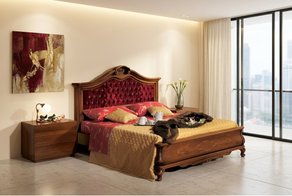Chesterfield Betten Bett gepolstert Classic 180x200 Doppelbett Bettrahmen