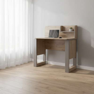 Garnitur Schreibtisch Holz Tisch Regal Braun Kinderzimmer Arbeitstisch