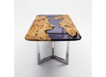 Esstisch Epoxidharz Küchentisch Esszimmertisch Tisch 240 cm Holz Braun