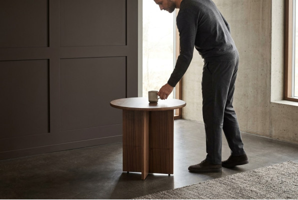 Beistelltisch Tisch Couchtisch Wohnzimmer Braun Holz Design Möbel