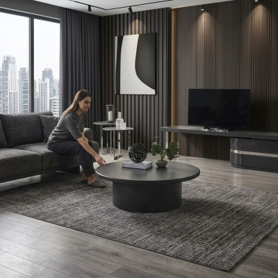 Couchtisch Beistelltisch Wohnzimmer Tisch Grau Holz Design Möbel