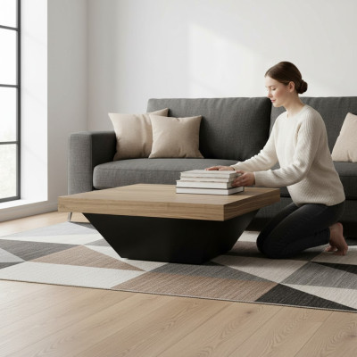 Couchtisch Tisch Beistelltisch Wohnzimmer Braun Holztisch Design Möbel