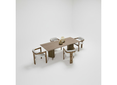 Garnitur Esstisch Essecke Essgruppe Set 7tlg Esszimmer Braun Holz