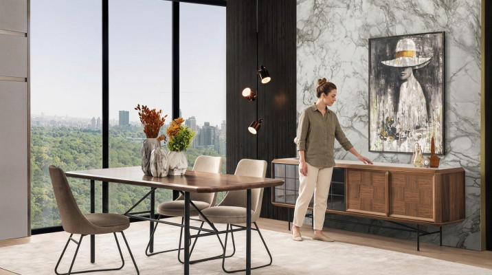 Essecke Essgruppe Esstisch Set 8tlg Esszimmer Braun Holz Stilvoll