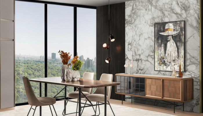 Essecke Essgruppe Esstisch Set 8tlg Esszimmer Braun Holz Stilvoll