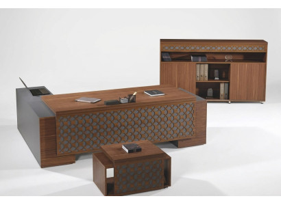 Eckbürotisch Komplette Büro Bürotisch Set 3tlg Holz Braun Büromöbel