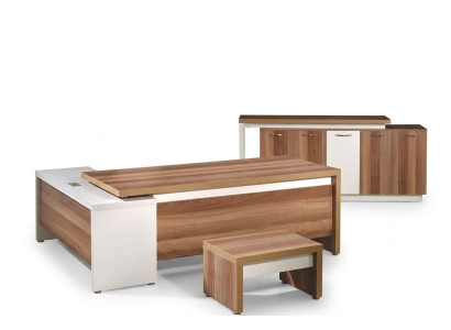 Komplette Arbeitszimmermöbel Eckbürotisch 3tlg Holz Braun Büromöbel