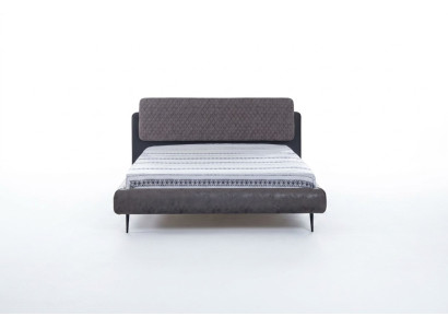 Bettrahmen Doppelbett Betten Bett 180 cm Grau Stoff Modern Schlafplatz
