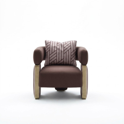 Cocktailsessel Sessel Einsitzer Wohnzimmer Clubsessel Weiß Stoff Sitz