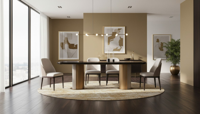 Esstisch Esszimmertisch Tisch Holztisch Holz Esszimmer Braun Luxus