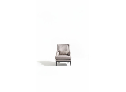 Garnitur Sessel Beistelltisch Wohnzimmer Ohrensessel Grau Modern 2tlg