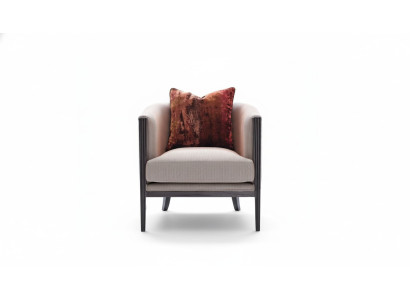 Sessel Ohrensessel Stoff Grau Sitzer Cocktailsessel Relaxsessel Design