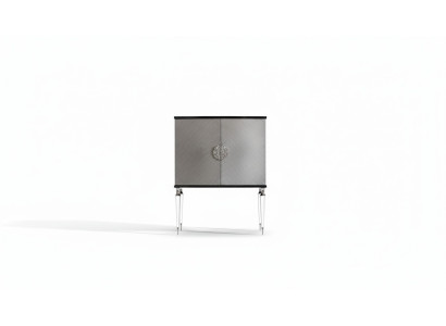 Barschrank Schrank Bar Holzschrank Grau Holz Wohnzimmer Getränke Luxus