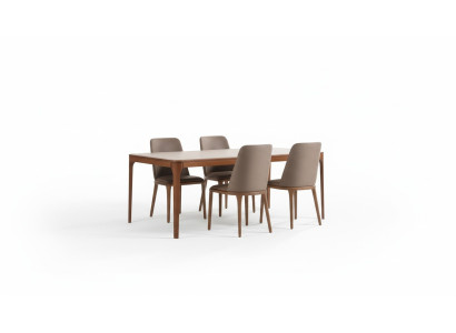 Esszimmer Gruppe Essgruppe Essecke Esstisch Stühle 7tlg Holz Braun