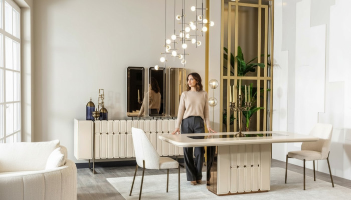 Weiße Edle Esszimmer Gruppe Designer Edelstahl Tisch Luxuriöse x6 Stühle