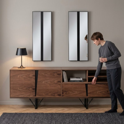 Anrichte Sideboard Schrank Kommode Holzschrank Braun Holz Esszimmer