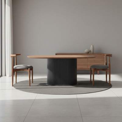 Essgruppe Komplette Esszimmer Esstisch Stühle 5tlg Braun Klassischе
