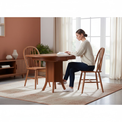 Garnitur Essgruppe Holz Esszimmer Esstisch Stühle 5tlg Braun Essecke