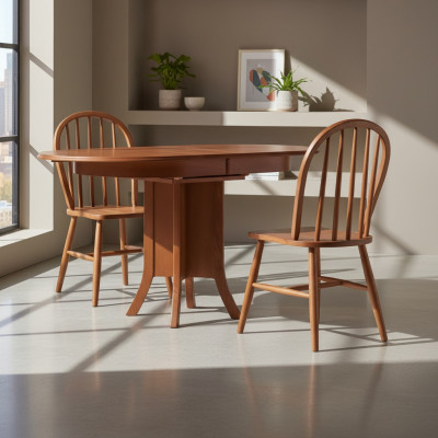 Garnitur Essgruppe Holz Esszimmer Esstisch Stühle 5tlg Braun Essecke