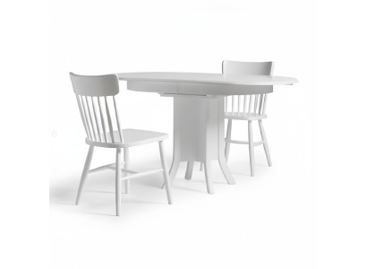 Garnitur Essgruppe Holz Esszimmer Esstisch Stühle 5tlg Weiß Essecke