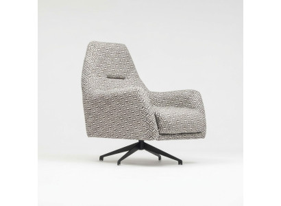 Sessel Wohnzimmer Ohrensessel Stoffsessel Grau Polster Einsitzer Sitz