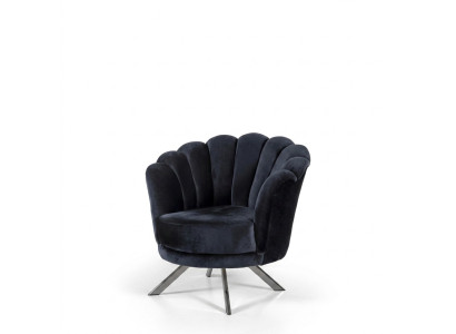 Cocktailsessel Sessel Ohrensessel Stoffsessel Schwarz Polster Sitz