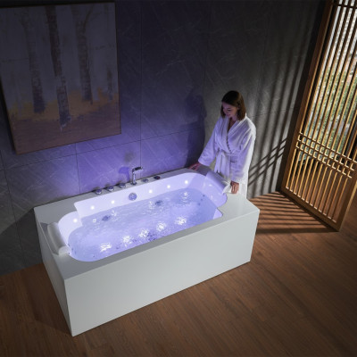 Whirlpool  LED Wanne Spa Indoor Badewanne Whirlwanne Hydrotherapie