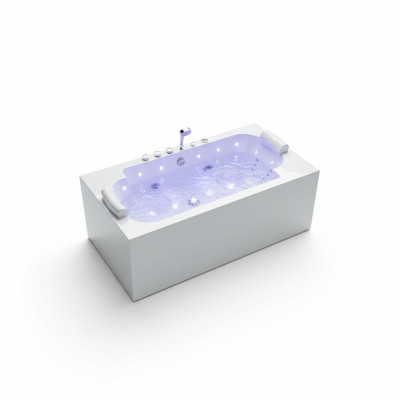 Whirlpool  LED Wanne Spa Indoor Badewanne Whirlwanne Hydrotherapie