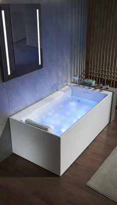 Design Badewanne Sprudel Jacuzzi Whirlpool Wanne Luxus Wanne Wellness