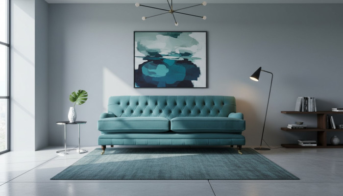 Designer Sofa 3 Sitzer Chesterfield Couch Polster Sitz Dreisitzer Textil