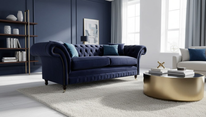 Chesterfield Dreisitzer Couch Polster Design Sofa 3er Sitz Sofas Möbel