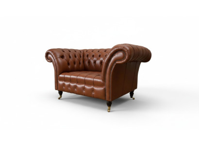 Chesterfield Design Stoff Couch Sessel 1.5 Sitzer Polster Sofas Lounge