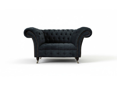 Chesterfield Design Sofa Sessel Polster Luxus Textil Couchen 1 Sitzer