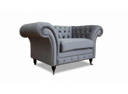 Design Chesterfield Stoff Couch Sessel 1 Sitzer Polster Sofas Lounge Neu