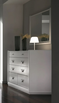 Kommode Spiegel Schrank Regal Konsole Möbel Holzschrank Italy Set 2tlg.