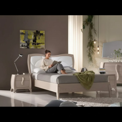Design Bett 2x Nachttische 3 tlg. Schlafzimmer Luxus Komplett Garnitur