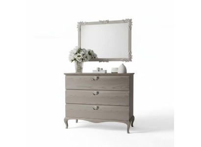 Kommode Spiegel Schrank Luxus Kommoden Regal Konsole Möbel Set 2tlg.