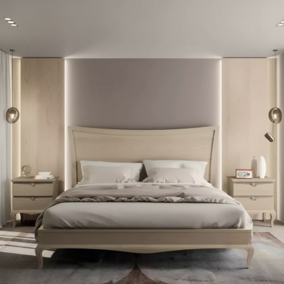 Design Möbel Modern Luxus Bett 2x Nachttisch Schlafzimmer Set 3tlg. Neu