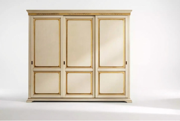 Kleiderschrank Holz Schrank Schlafzimmer Möbel Design Schränke Beige