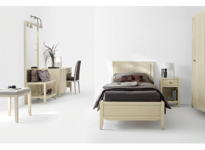 Luxus Komplett Schlafzimmer Set Beige Schreibtisch Bett Nachttisch Neu