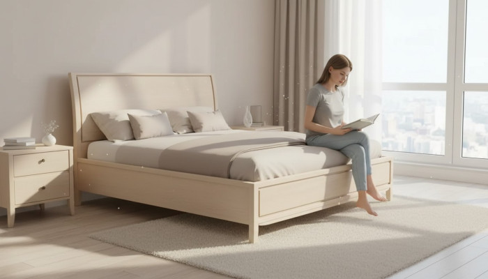 Doppelbett Betten Schlafzimmer Designbetten Möbel Massiv Holz Bett Neu