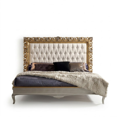 Bett Luxus Bettrahmen Holz Schlafzimmer Doppel Italienische Möbel Neu
