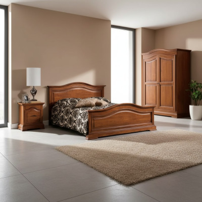Doppel Bett Italienische Möbel Luxus Bettrahmen Holz Schlafzimmer Neu