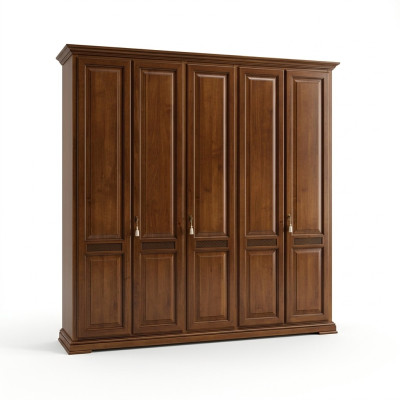 Klassischer Kleiderschrank Möbel Schränke Schlafzimmer Design Braun Neu