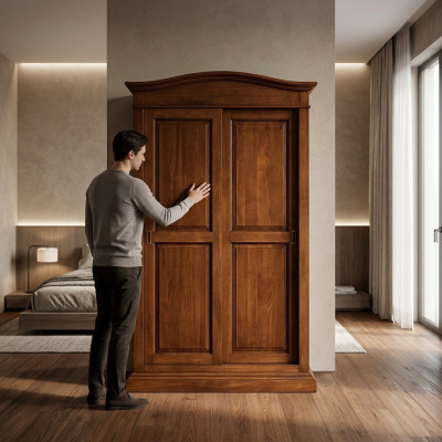 Klassischer Kleiderschrank Holzschrank Schlafzimmer Schränke Holz Möbel