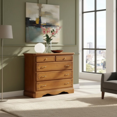 Kommode Luxus Konsole Klassische Schlafzimmer Holz Modern Design Braun