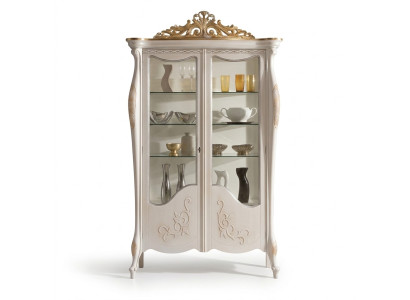Vitrinen Glas Schrank Vitrine Wohnzimmer Holz Anrichte Italienische Möbel